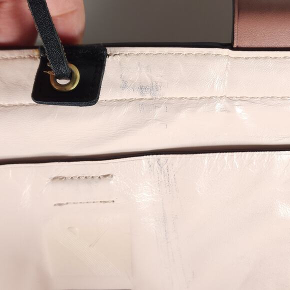 REED KRAKOFF Women's Large Blush Leather Top Handle Tote Bag Purse - Picture 16 of 16